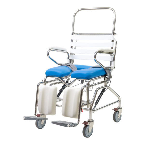 Shower Commode Kcare Mobile Calf Pads Footrest Seatbelt