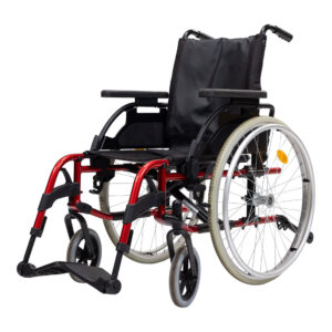 Wheelchair Breezy Basix Self-Propelled 16" Red [B]